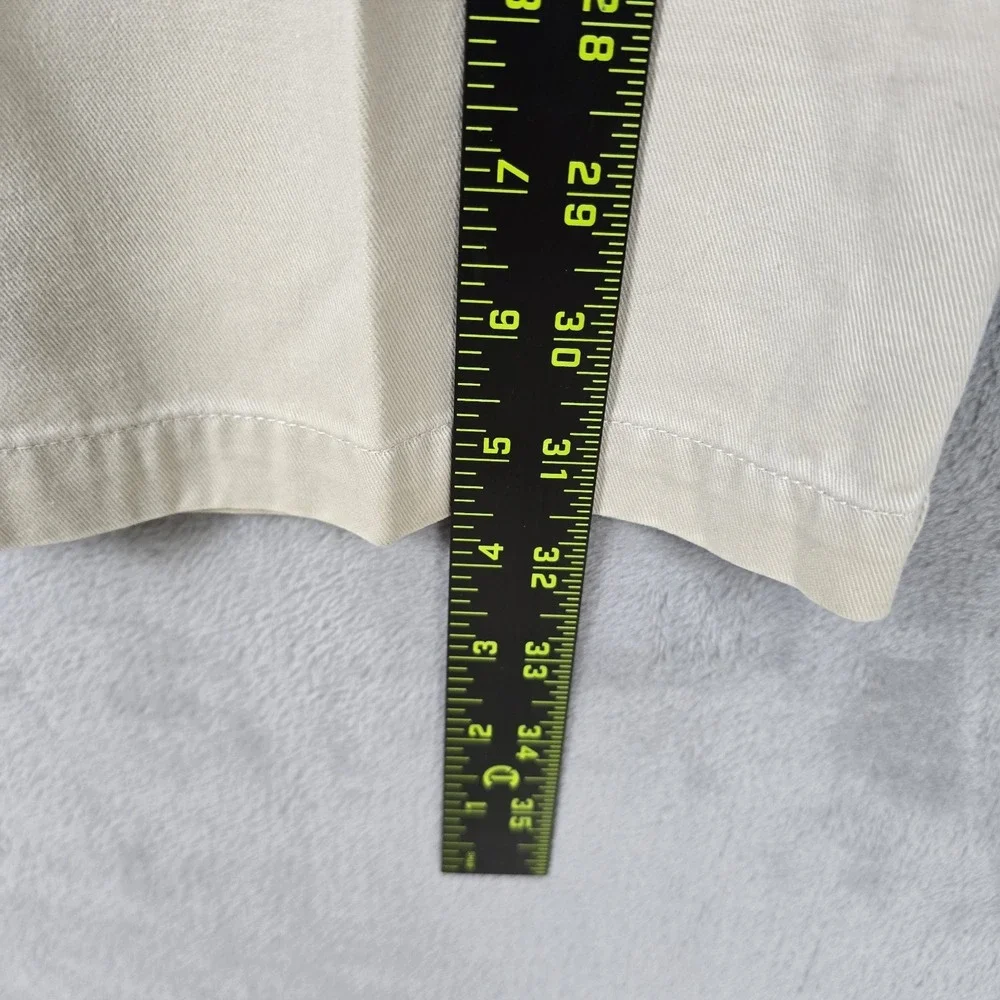 Brooks Brothers Mens 35x32 Khaki Pleated Chino Pants Cotton Twill Tan Trousers